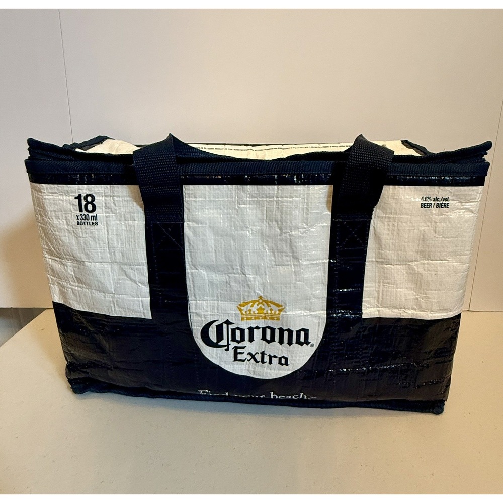 Breweriana Corona Extra Find Your‎ Beach Cooler Bag 18 Pack Zip